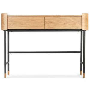 NV GALLERY Bureau ou console JEFFREY Bureau ou console Bois de chene metal noir dore L120 Naturel Noir Dore