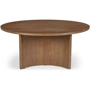 NV GALLERY Table basse KYUMA - Table basse, Bois de frene teinte noyer, Ø100 Marron