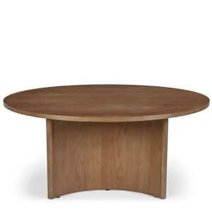 NV GALLERY Table basse KYUMA - Table basse, Bois de frêne teinte noyer, Ø100 Marron