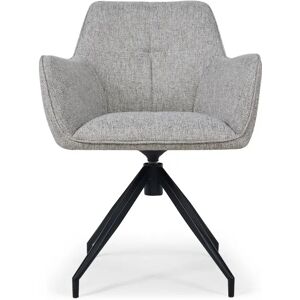 NV GALLERY Chaise de bureau KINGSCROSS - Chaise de bureau rotative, Gris dorian & acier noir, 60x86 Gris / Noir