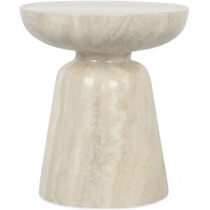 NV GALLERY Meuble d'appoint CERSEÏ - Meuble d'appoint, Beige effet marbre glossy, H44 Beige