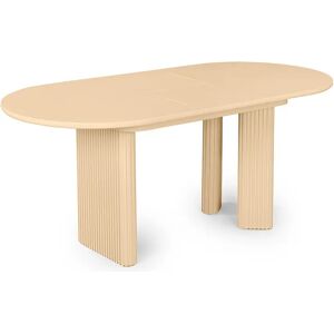 NV GALLERY Table à manger extensible ADRIANO - Table à manger extensible, pour 4-6 personnes, Bois beige, L150-190 Blanc