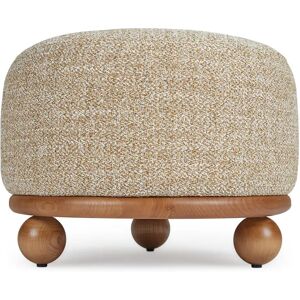 NV GALLERY Pouf OLSON Pouf Jaune mouchete bois blond H45 Jaune Marron