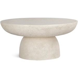 NV GALLERY Table basse ESVEDRA - Table basse indoor/outdoor, Fibre de verre ecru, Ø70 Beige