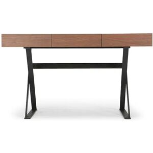 NV GALLERY Bureau TUXEDO Bureau Bois noyer metal noir L140 Marron Noir