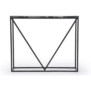 NV GALLERY Console NIVEN - Console, Effet marbre noir & metal noir, L90 Noir