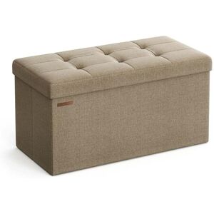 SONGMICS Banc rangement 120L gris, Taupe Clair / 38 x 76 x 38 cm - Publicité