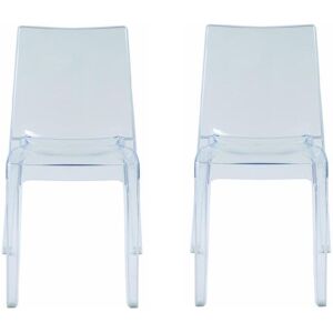 Vente unique Lot de 2 chaises empilables LUCINDA Polycarbonate Cristal