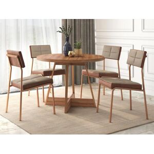 Vente unique Table a manger 2 couverts Naturel Fonce EVILIO