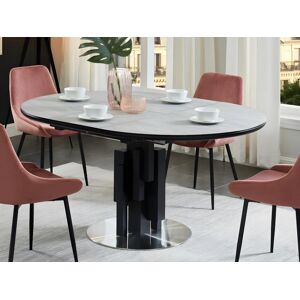 Vente-unique Table à manger extensible KALEA - 4 à 6 couverts - MDF et Métal - Gris