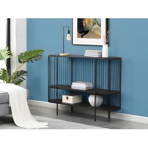 Vente-unique Console ALEXIA - Metal - 2 etageres - Coloris : Noir