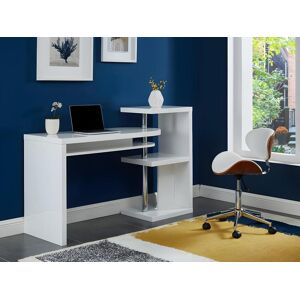 Vente-unique Chaise de bureau MONTENEGRO - Hauteur Ajustable - Simili - Noyer et Blanc - Publicité