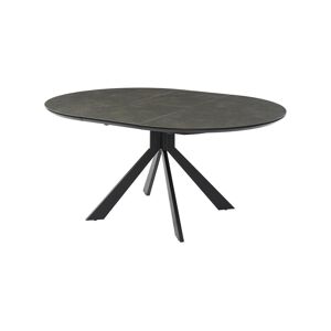 Maison Céphy Table à manger extensible CLARA - 4 à 6 couverts - Céramique & Métal - Anthracite de Maison Céphy