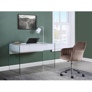 Vente unique Chaise de bureau Velours Beige Hauteur reglable ELEANA