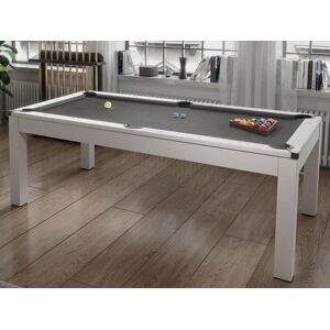 Vente-unique Table transformable blanche - Billard & Ping-pong - L182 x l102 x H80 cm - HENK