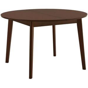 Vente-unique Table ovale extensible TIFFANY - 4 à 6 couverts - Hêtre massif - Noyer