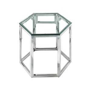 PASCAL MORABITO Table basse - Verre trempé et acier - Chrome - GALADRIEL de Pascal MORABITO