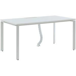 Vente-unique.com Bureau professionnel 1 personne - Blanc - L160 cm - DOWNTOWN