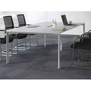 Vente uniquecom Table de reunion rectangulaire 6 personnes Blanc L240 cm DOWNTOWN