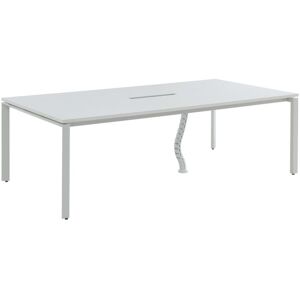 Vente uniquecom Table de reunion rectangulaire 6 personnes Blanc L240 cm DOWNTOWN