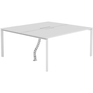 Vente-unique.com Bureau bench 2 personnes - Blanc - L160 cm - DOWNTOWN