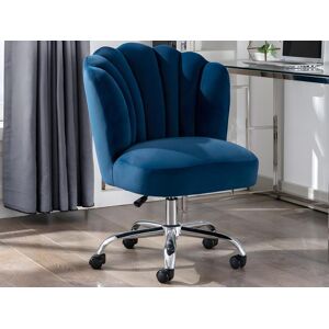 Chaise de bureau Velours Bleu Hauteur reglable RUTY de Pascal Morabito