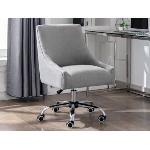 Vente unique Chaise de bureau Tissu Gris Hauteur reglable WONDIO