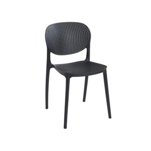 Vente unique Chaise empilable en polypropylene Noir CARETANE