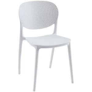 Vente unique Chaise empilable en polypropylene Blanc CARETANE