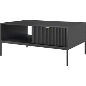 PASCAL MORABITO Table basse avec 2 tiroirs et 1 niche - Noir - LIOUBA de Pascal MORABITO