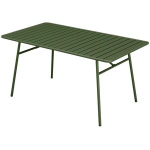 Table de jardin L.160 cm en metal - Kaki - MIRMANDE de MYLIA