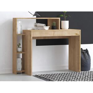 Vente-unique Bureau console avec rangements - Coloris : Naturel - JEMILA