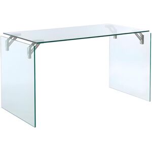 Vente-unique Bureau en verre trempé - Transparent - MADRO