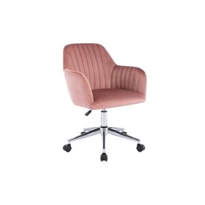 Homcom - Chaise de bureau velours fauteuil bureau massant coussin lombaire  intégré hauteur réglable pivotante 360° bleu