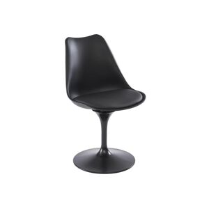 Vente unique Chaise en polypropylene simili et metal Noir XAFY