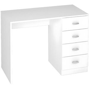 Pegane Bureau coloris blanc - Longueur 100 x Profondeur 50 x Hauteur 74 cm