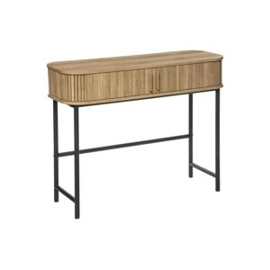 Atmosphera Meuble Console 2 portes en Bois et pieds en Acier L 100 cm