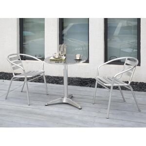 Vente-unique.com Salle a manger de jardin en aluminium : une petite table ronde et 2 chaises - MONTMARTRE de MYLIA