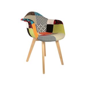 The Home Deco Factory Fauteuil Scandinave Patchwork Home Deco Factory