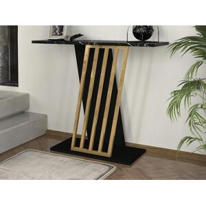 Vente-unique Console - Effet marbre noir et doré - ORSONA