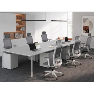 Vente-unique.com Bureau bench 6 personnes - Blanc - L120 cm - DOWNTOWN