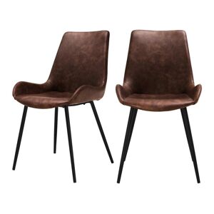 Rendez-Vous Déco Chaise Austin marron (lot de 2)