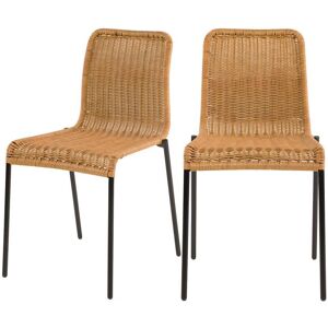 Rendez-Vous Deco Chaise Sirivara en resine tressee naturelle (lot de 2)