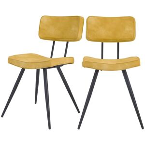 Rendez-Vous Deco Chaise Texas jaune (lot de 2)