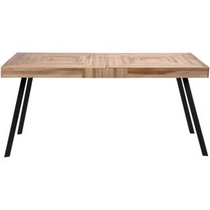 Drawer Pamenang Table a manger en metal et teck recycle 160x80cm Couleur Bois