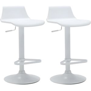 Vente-unique Lot de 2 tabourets de bar - Polypropylène - Coloris blanc - CALAS - Publicité