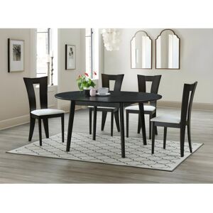 Vente-unique Ensemble table + 4 chaises TIFFANY - Hetre massif - Wenge