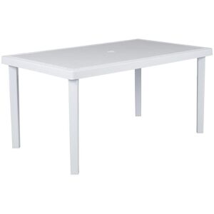 MYLIA Table à manger de jardin L.150 cm - Polypropylène - Blanc dolomite - DIADEME de MYLIA