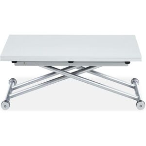 Table basse relevable Carrera Blanc laque