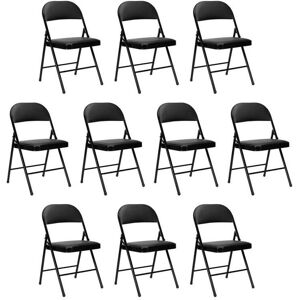 ORION91 Pack 10 Chaises pliantes rembourrées O91